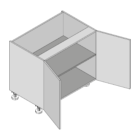 Diagram of a base two door cabinet
