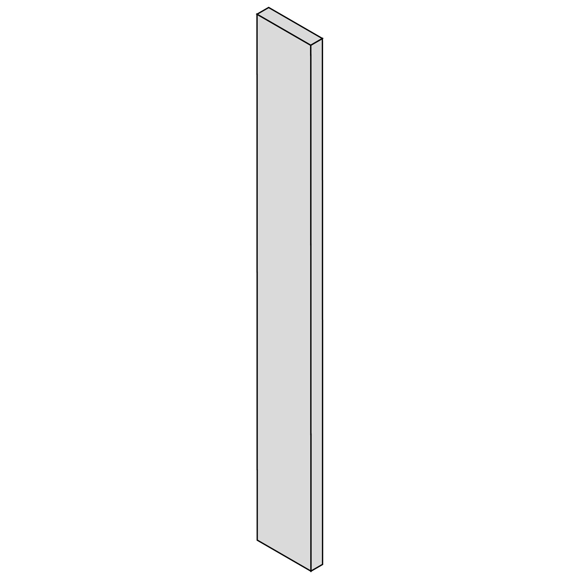 Diagram of an infill for cabinetry