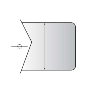 Diagram of 3x3 radius edge laminate benchtop